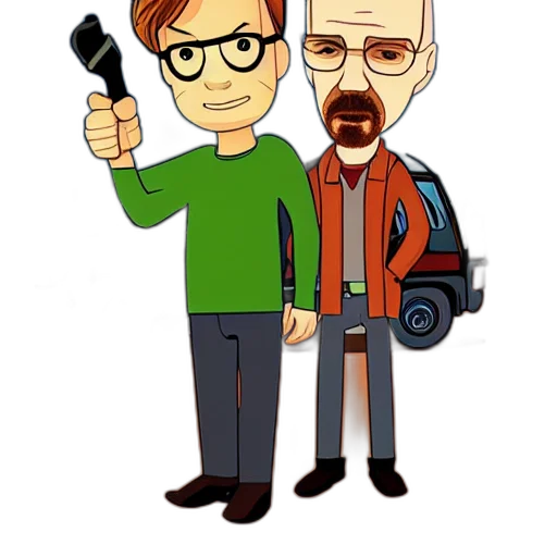 staff, cartoon, concept art, comic book art, pixel art, breaking, bad, pixar transparent PNG cut-out