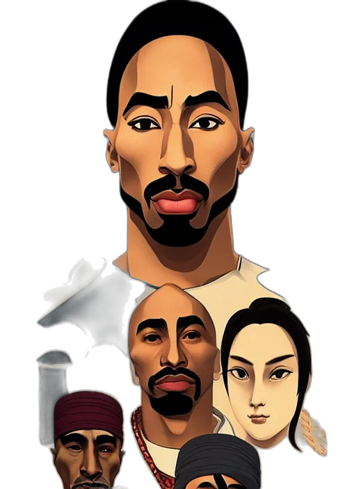 face, concept art, cartoon, comic book art, photorealistic, earth tones, stylized, minimalist transparent PNG cut-out