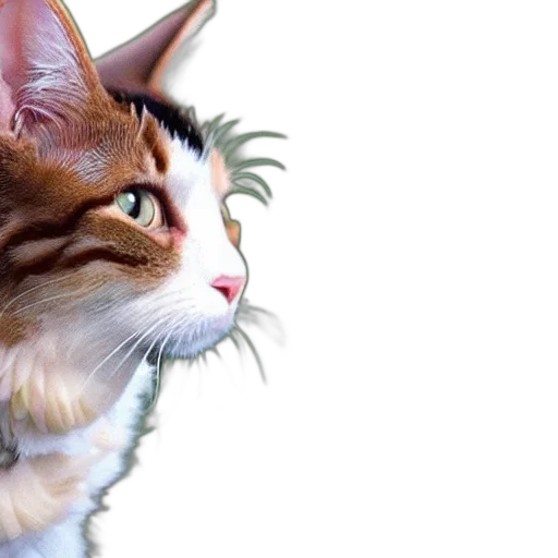 animal, photorealistic, 3d render, cat transparent PNG cut-out