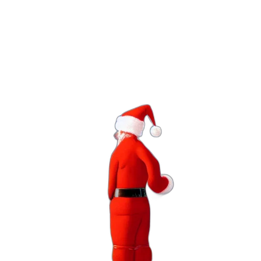 staff, 3d render, portrait, santa transparent PNG cut-out