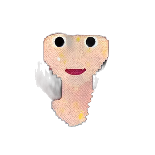 face, creature, animal, mask, 3d render, pixel art, cartoon, photorealistic transparent PNG cut-out