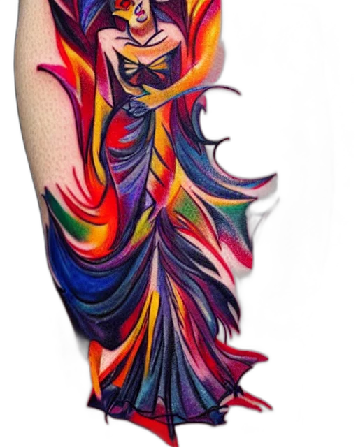 dress, fantasy art, watercolor, concept art transparent PNG cut-out