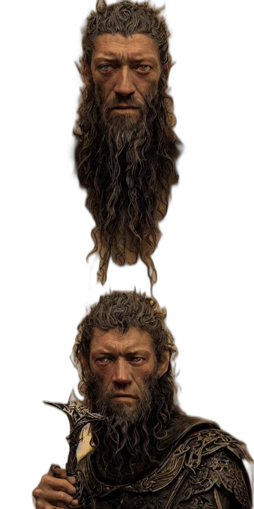 hair, crown, face, staff transparent PNG cut-out