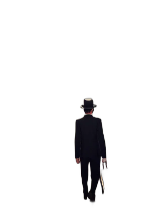 staff, hat, umbrella, jacket, concept art, 3d render, pixel art, cartoon transparent PNG cut-out