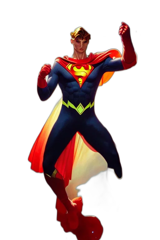 comic book art, concept art, 3d render, fantasy art, nebula, powered, male, dressed transparent PNG cut-out