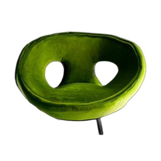 furniture, hat, food, mask, 3d render, photorealistic, concept art, green transparent PNG cut-out