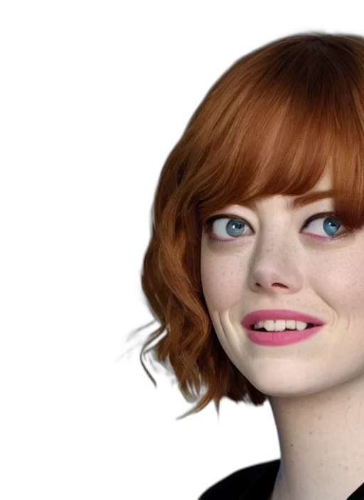 face, hair, photorealistic, studio transparent PNG cut-out