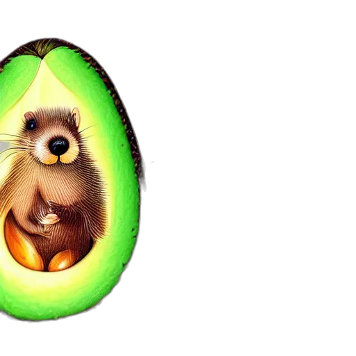 animal, food, creature, hat, photorealistic, 3d render, concept art, pixel art transparent PNG cut-out