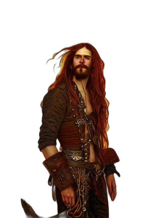 staff, hair, sword, fantasy art transparent PNG cut-out