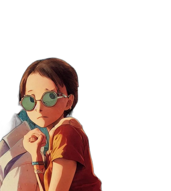 weapon, jacket, face, anime transparent PNG cut-out