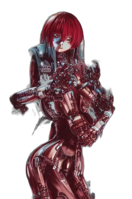 robot, weapon, cyberpunk, concept art transparent PNG cut-out