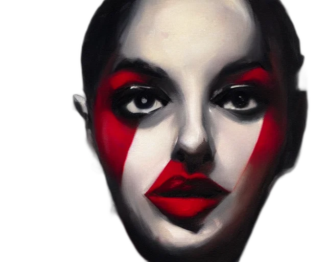 face, mask, photorealistic, oil painting transparent PNG cut-out