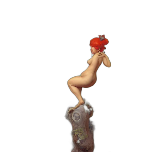 bottle, staff, crown, creature transparent PNG cut-out