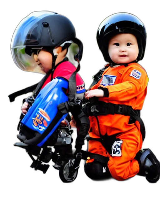 photorealistic, outer space, cute, toddlers transparent PNG cut-out