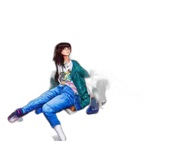 jacket, shoes, photorealistic, 3d render, concept art, pixel art, neon lights, outer space transparent PNG cut-out