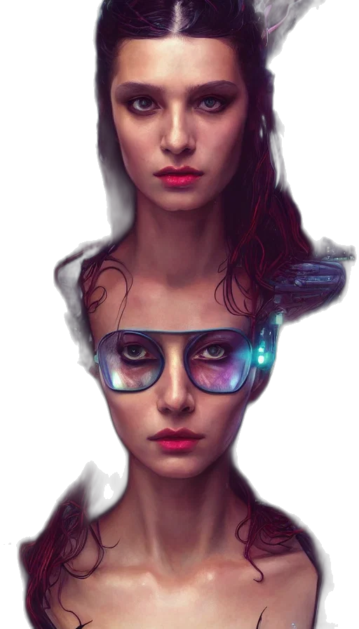 mask, face, robot, cyberpunk transparent PNG cut-out