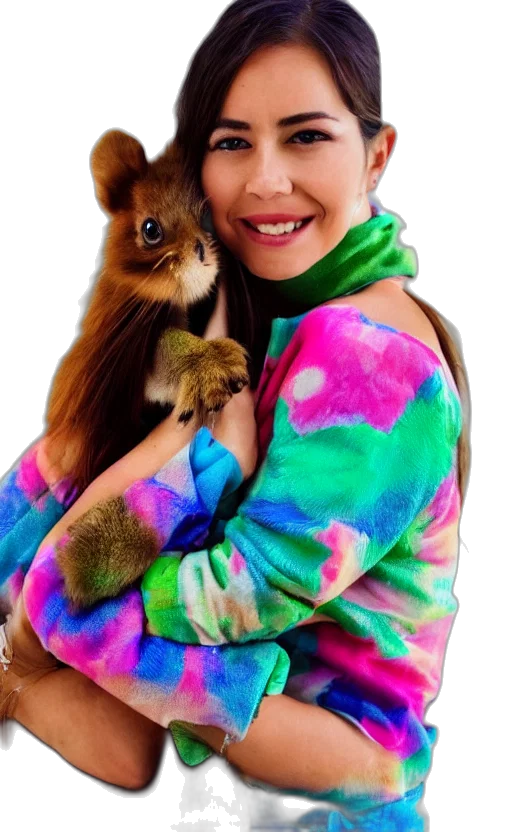 animal, creature, jacket, neon transparent PNG cut-out