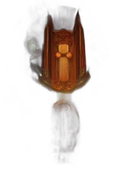 bottle, crown, dress, robot, concept art, 3d render, watercolor, fantasy art transparent PNG cut-out