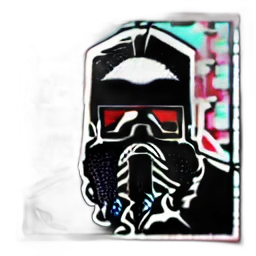 mask, cyberpunk, pixel art, concept art, internet, avatar, bearded, geek transparent PNG cut-out