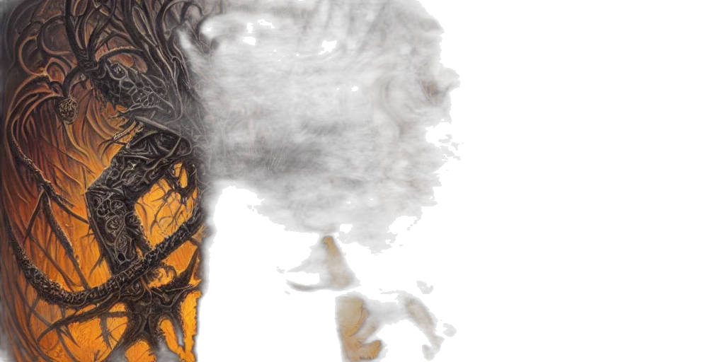 hair, mask, face, dress, photorealistic, watercolor, concept art, fantasy art transparent PNG cut-out