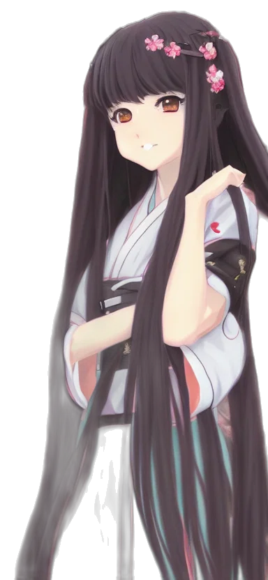 staff, dress, weapon, hair transparent PNG cut-out