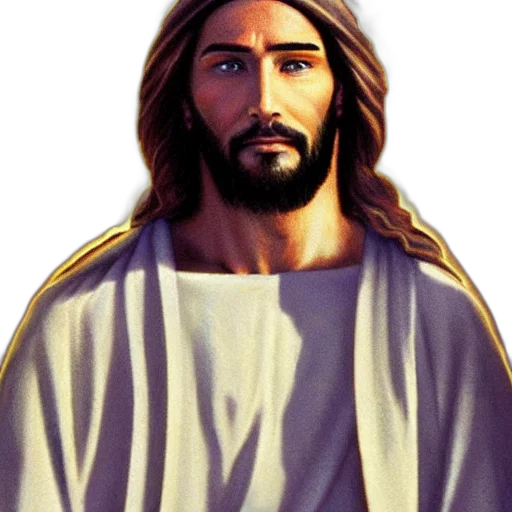 face, photorealistic, 3d render, pixel art, oil painting, buff, jesus, christ transparent PNG cut-out