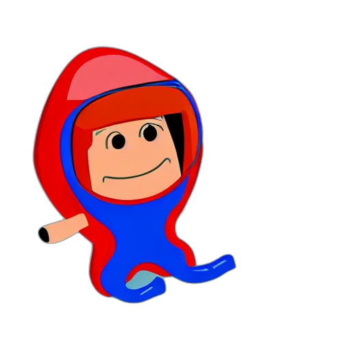 hat, cartoon, pixel art, 3d render, concept art, outer space, red, short transparent PNG cut-out