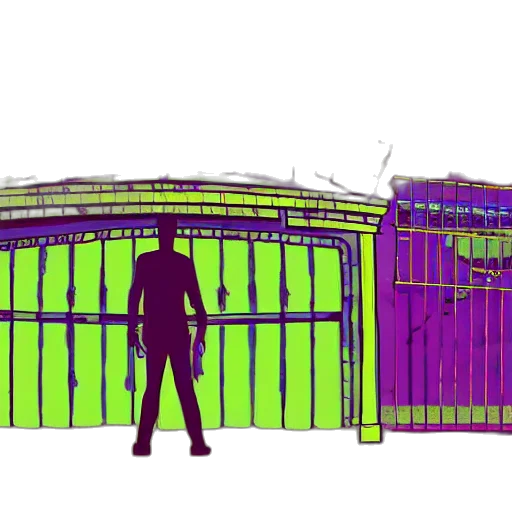 concept art, 3d render, cyberpunk, vaporwave transparent PNG cut-out
