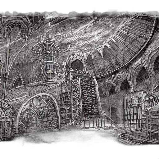 building, concept art, fantasy art, comic book art transparent PNG cut-out