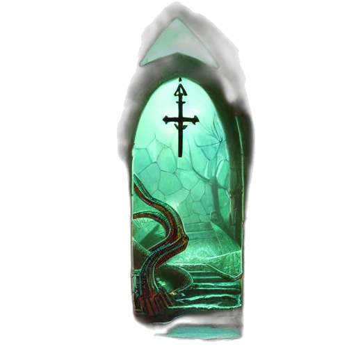 bottle, sword, jewelry, weapon, fantasy art, concept art, 3d render, photorealistic transparent PNG cut-out