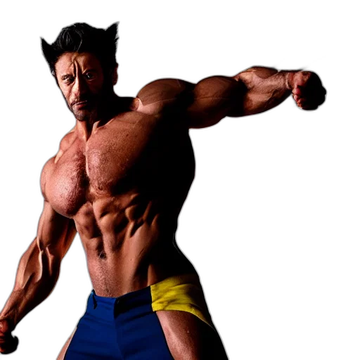 animal, photorealistic, 3d render, photoshoot, ripped, hyper, muscular, anthony transparent PNG cut-out
