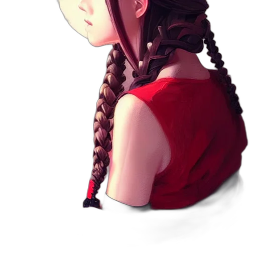 hair, staff, dress, crown, anime, pixel art, watercolor, concept art transparent PNG cut-out