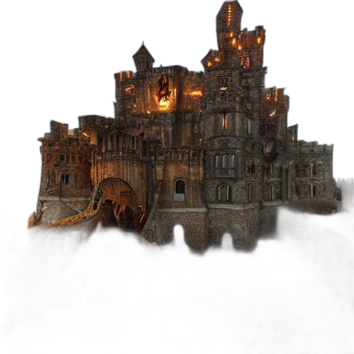 crown, building, furniture, staff, concept art, 3d render, fantasy art, pixel art transparent PNG cut-out