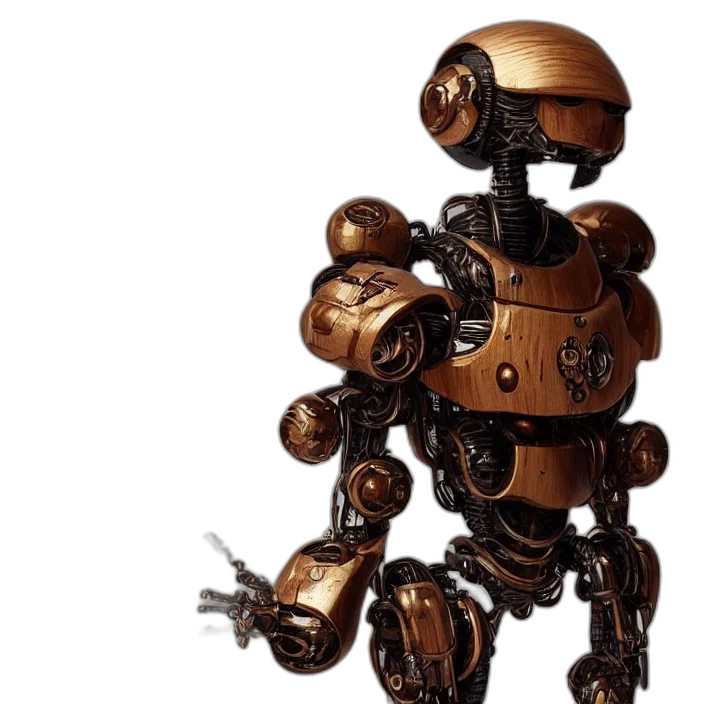 robot, concept art, 3d render, octane transparent PNG cut-out