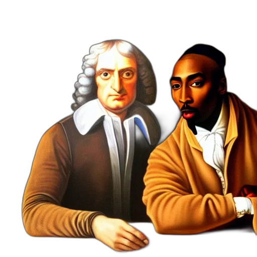 classical, portrait, sir, isaac transparent PNG cut-out