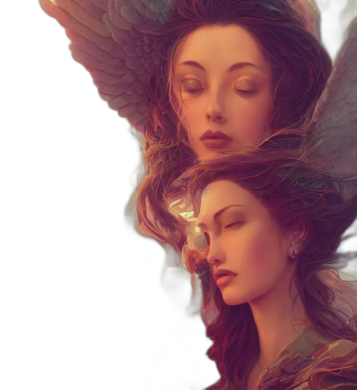 crown, fantasy art, photorealistic, oil painting, concept art, fire, sunset, underwater transparent PNG cut-out
