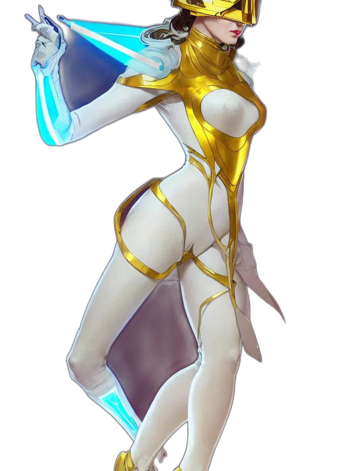robot, staff, dress, weapon transparent PNG cut-out