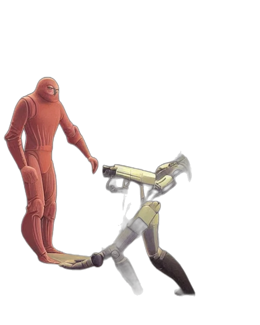 robot, weapon, creature, staff transparent PNG cut-out