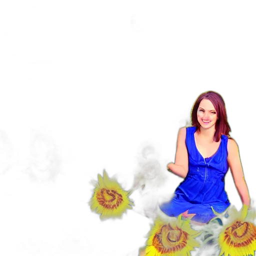 flower, dress, photorealistic, 3d render, concept art, cartoon, outer space, fire transparent PNG cut-out