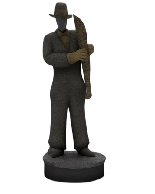 staff, robot, weapon, 3d render transparent PNG cut-out