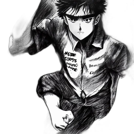 jacket, weapon, comic book art, anime transparent PNG cut-out