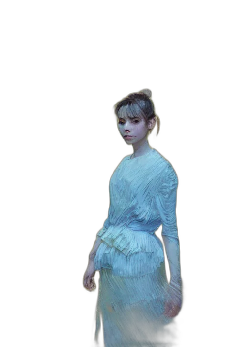 dress, staff, creature, robot, concept art, fantasy art, 3d render, photorealistic transparent PNG cut-out