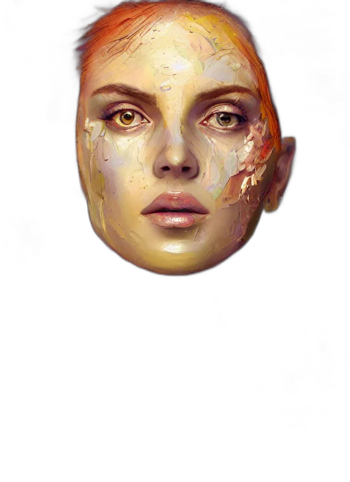 mask, face, crown, jewelry, photorealistic, watercolor, oil painting, concept art transparent PNG cut-out