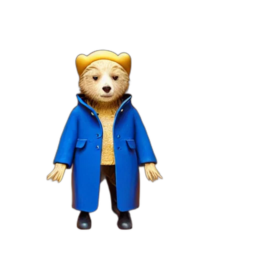staff, 3d render, paddington, bear transparent PNG cut-out