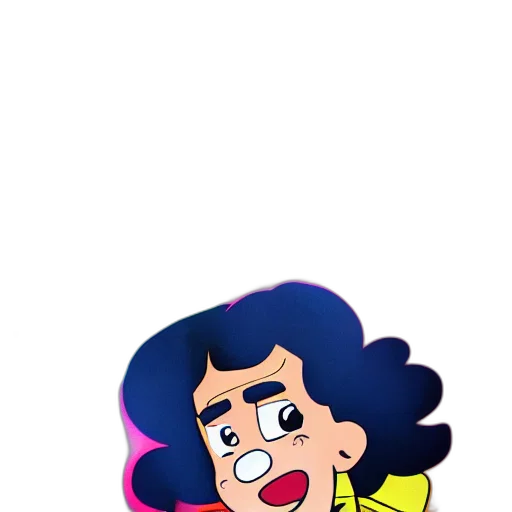 staff, hair, face, crown, cartoon, pixel art, concept art, anime transparent PNG cut-out