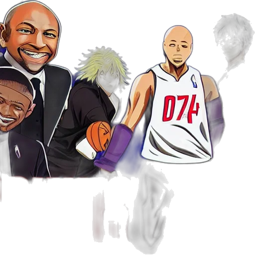 concept art, cartoon, anime, inside, nba, tnt, style, gintama transparent PNG cut-out