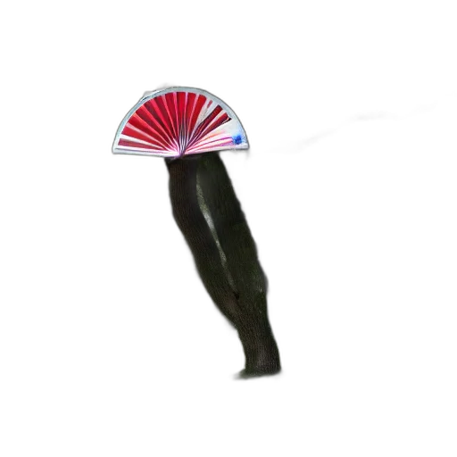 umbrella, hat, staff, weapon, 3d render, photorealistic, vaporwave, concept art transparent PNG cut-out