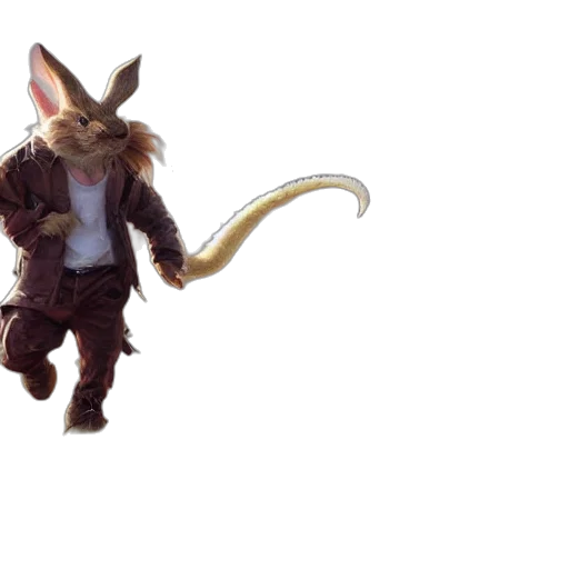 animal, creature, jacket, staff transparent PNG cut-out