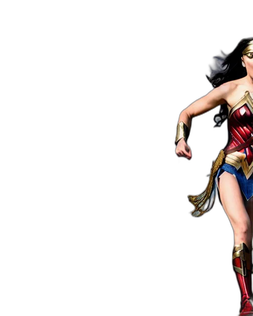 comic book art, concept art, gal, gadot, wonder, woman, meter, starting transparent PNG cut-out
