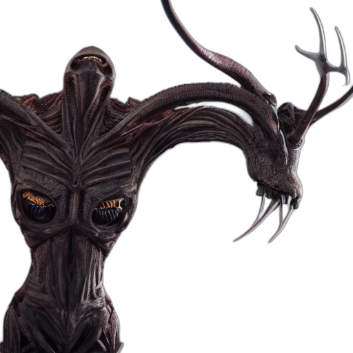 creature, mask, crown, concept art transparent PNG cut-out